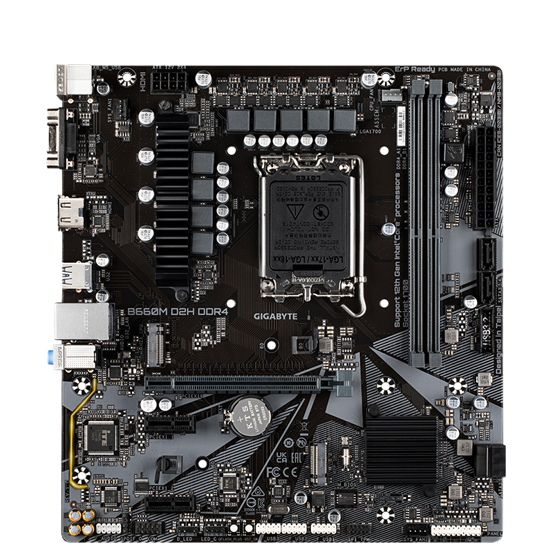 技嘉 H610M K DDR4 台式电脑主板 支持12代i3 12100F i5 12400F H610M S2 DDR4组装电脑升级主板全新正品