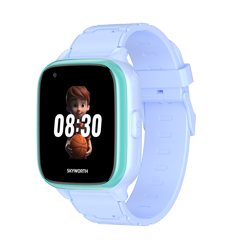 创维儿童智能电话手表Z5全网通插卡视频通话语音微聊定位防水拍照机器人 蓝色