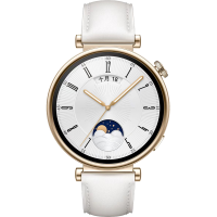 华为/HUAWEI WATCH GT4(41mm)凝霜白 真皮表带 智能手表 蓝牙电话 腕上微信 健康监测 100+运动模式 5ATM防水 音乐播放 NFC公交门禁 无线充电