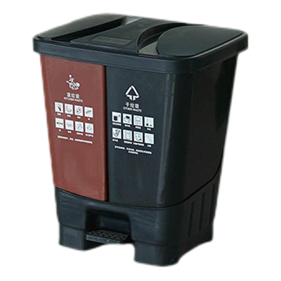 君佰益 分类脚踏式垃圾桶 60L(脚踏款) 咖啡黑