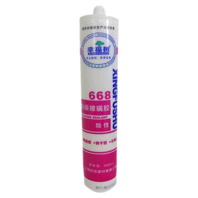 幸福树 668酸性玻璃胶(不带胶枪) 300ml 瓶