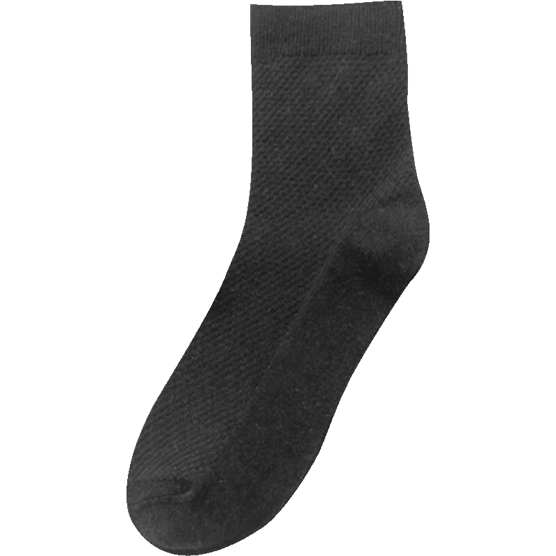 Bonnie&Toni5双/10双中筒袜男夏季薄款网眼透气黑白春夏吸汗男士长筒棉袜