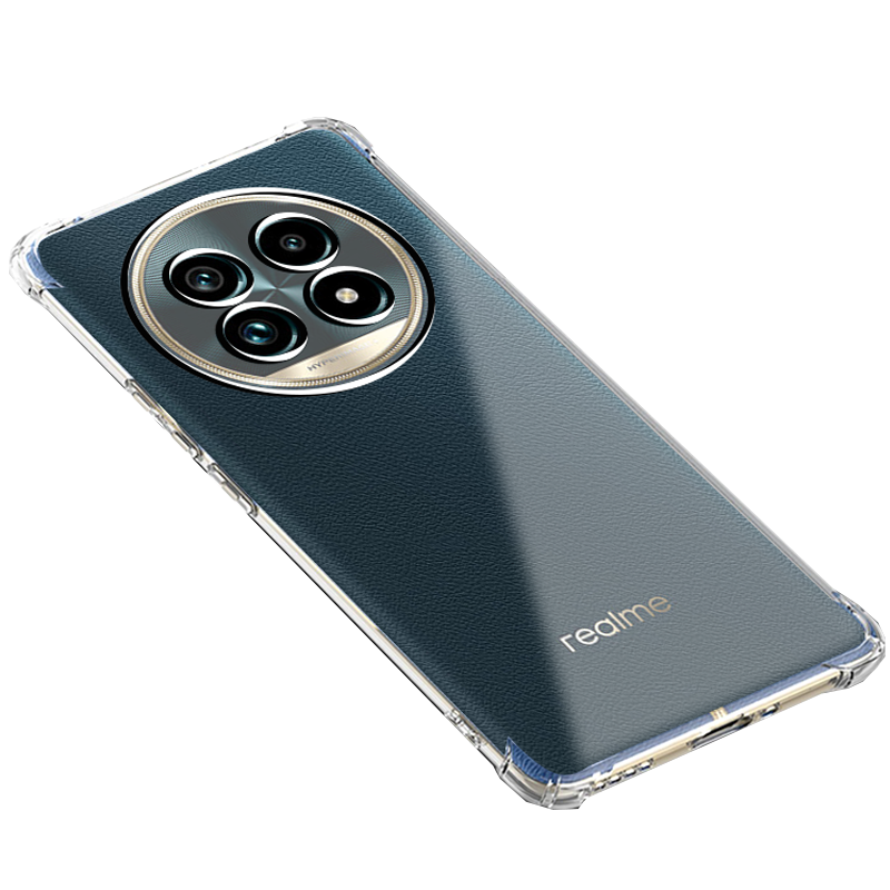 BOEEK适用realme真我13 Pro+手机壳RMX3920全包软壳5G气囊防摔外壳透明硅胶保护套简约男女镜头精孔保
