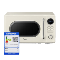 美的(Midea)复古微波炉 小型迷你 家用20L 简单旋钮操控 易清洁加热速度快 智能菜单微波炉 M2F标配款 20L