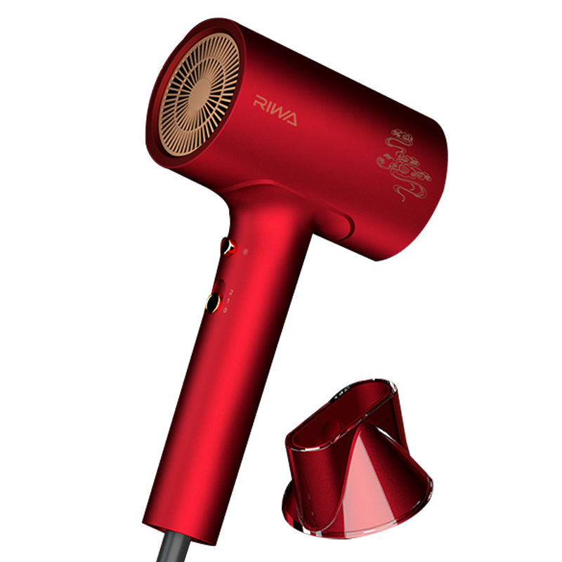 雷瓦电吹风机护发红色1600W大功率负离子电吹风RC-7811