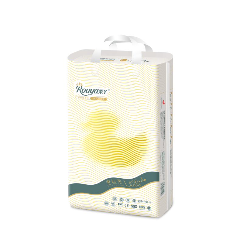 柔丫ROUYA蚕丝柔系列萃取维E精华婴儿双层防漏纸尿裤