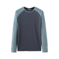 爺特(YETE)秋季新款男士户外运动健身速干冰丝长袖t恤中青年休闲圆领卫衣70250