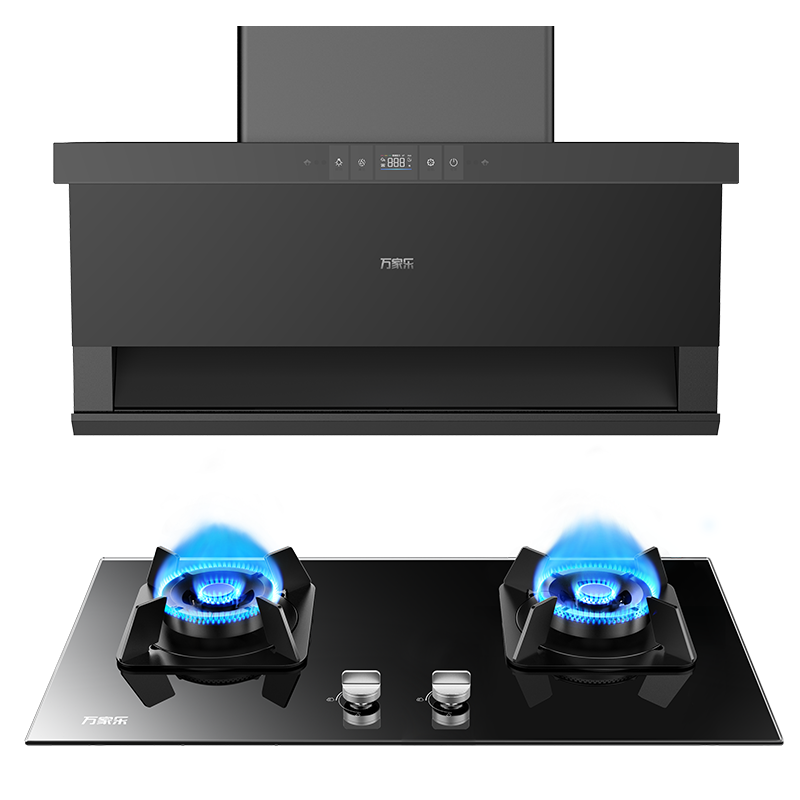 万家乐 25m³爆炒风挥手智控增压智吸 TAK8+KV551B 侧吸25立方大吸力油烟机 5.0KW燃气灶套装 天然气