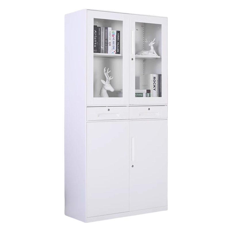 迅迈 中二斗(纯白色)钢制办公室文件柜档案柜资料柜套色储物柜子书柜财务凭证柜铁皮柜