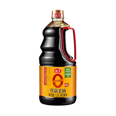 海天0添加酱油草菇老抽1.28L*2瓶红烧上色炒菜凉拌火锅调味品