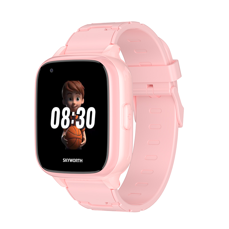 创维儿童智能电话手表Z5全网通插卡视频通话语音微聊定位防水拍照机器人 粉色