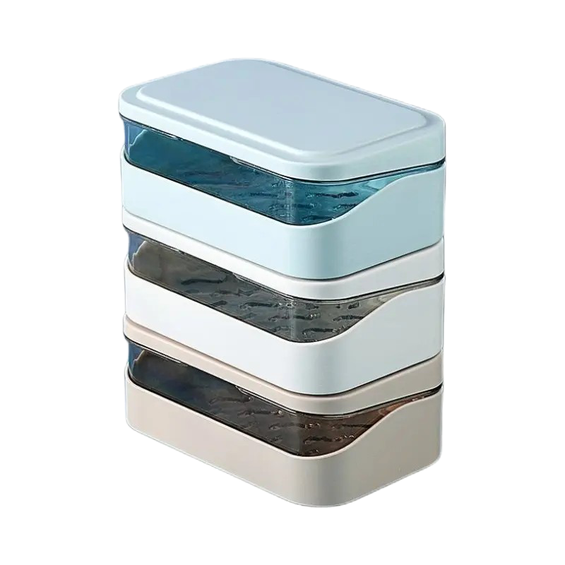 肥皂盒学生宿舍带盖沥水家用卫生间免打孔洗衣皂盒香皂盒置物架