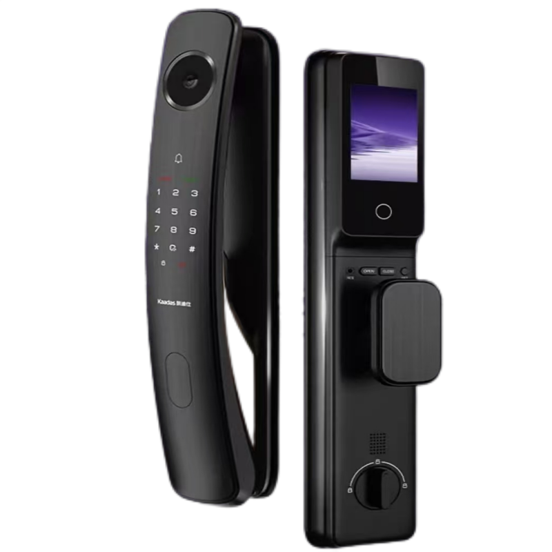 凯迪仕(Kaaas)指纹锁可视猫眼监控摄像智能门锁 人脸识别智能锁 Q20F Pro