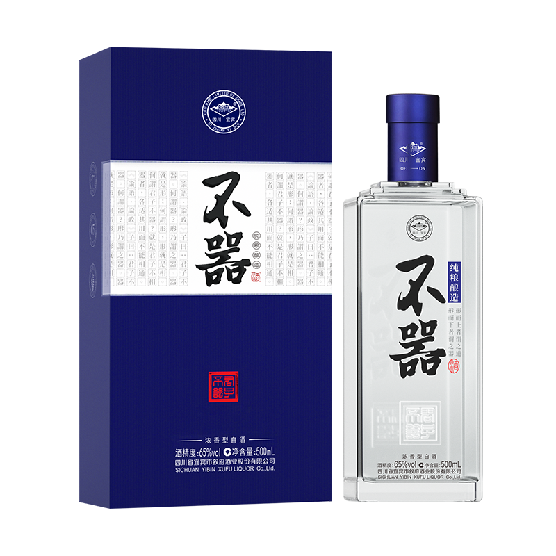 叙府君子不器原酿高度65度浓香型500ML*6瓶整箱礼盒装纯粮食白酒
