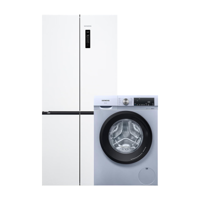 西门子(SIEMENS)KC502080EC+WN54A1X42W 497升超薄微平嵌+10KG洗烘一体 冰洗套装