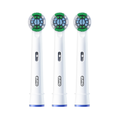 欧乐B 电动牙刷头 成人精准清洁X型刷头3支装 EB20 RX-3 适配成人D/P/Pro系列牙刷