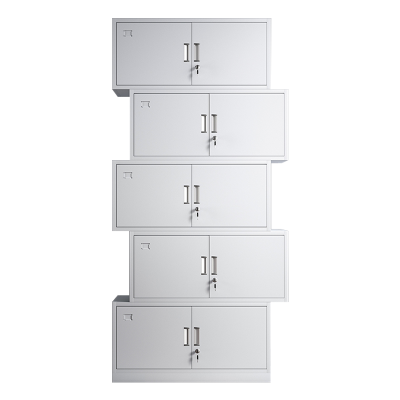 东升顺收纳柜财务档案柜资料柜加厚文件柜办公室带锁铁皮柜分五节