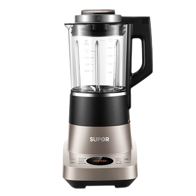 苏泊尔(SUPOR)破壁料理机可拆洗低音破壁家用智能预约加热绞肉机果汁机辅食机一机双杯SP71R