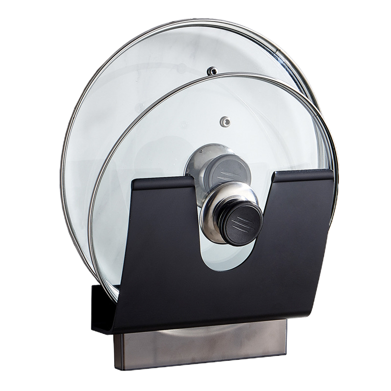 收纳层架免打孔厨房置物架多功能砧板架太空铝锅盖架家用收纳架菜板收纳挂件