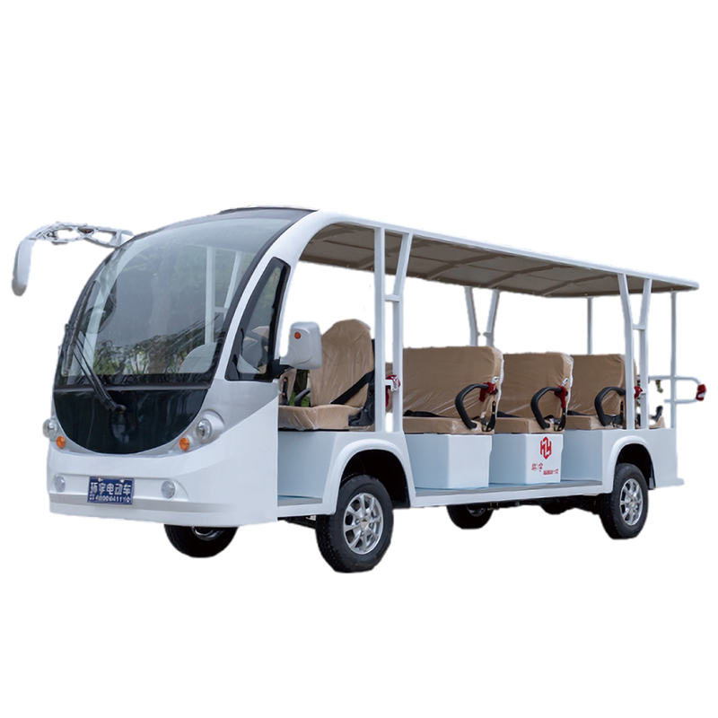 环宇首骐14座敞篷观光电瓶车园区营区学校接待车游客接驳车看房接送车