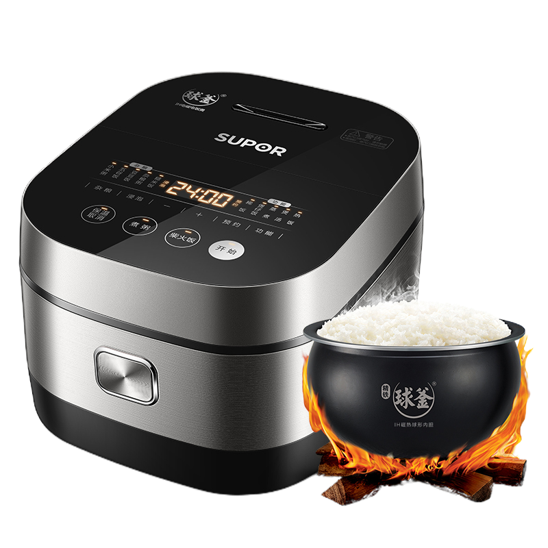 苏泊尔(SUPOR)SF40HC650 电饭煲电饭锅4L电磁加热精铁球釜内胆2-6人活芯浸泡技术杂粮专攻家用智能电饭煲