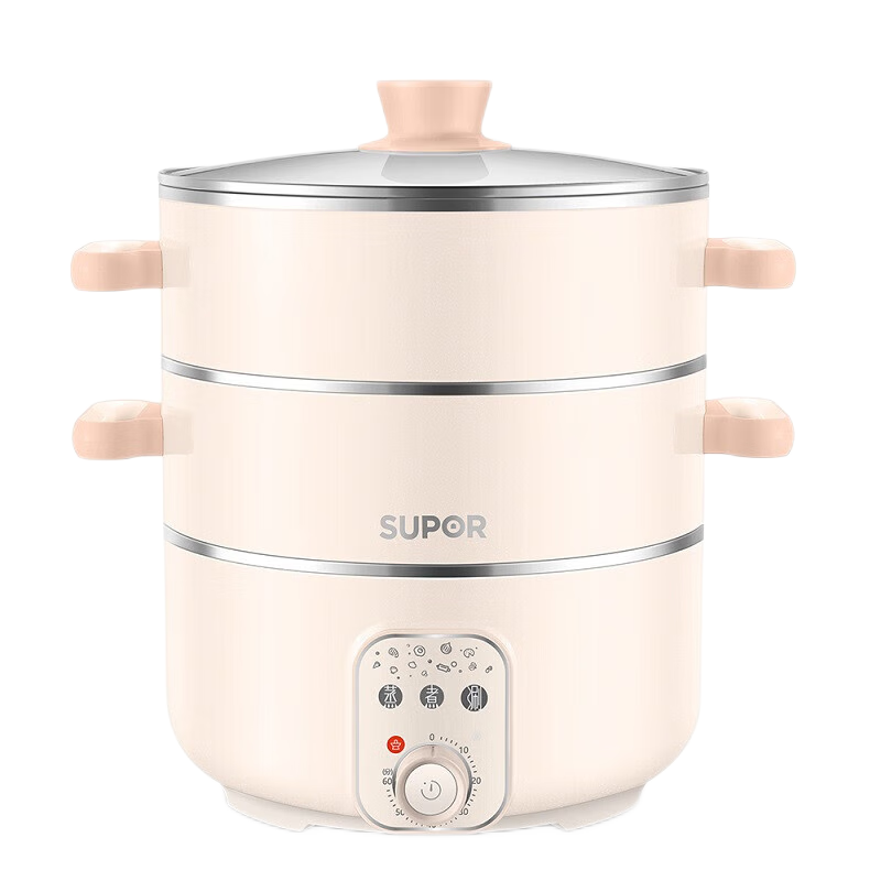 苏泊尔(SUPOR)多用途锅电蒸锅多功能家用电火锅大容量不沾锅电煮锅11L蒸煮涮多功能锅ZN26YK18