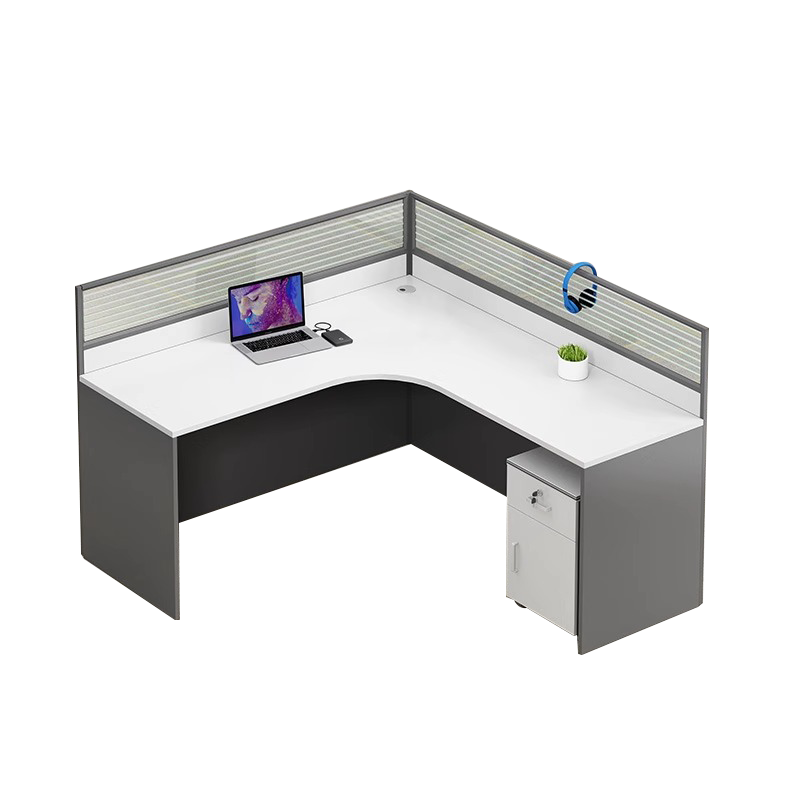 质凡职员办公桌白色电脑桌屏风工位