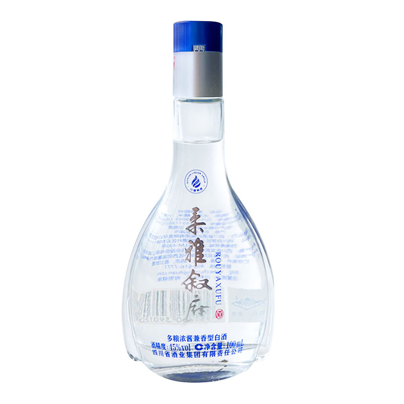叙府柔雅小酒45度100ml*2瓶浓酱兼香型纯粮食酒口粮酒