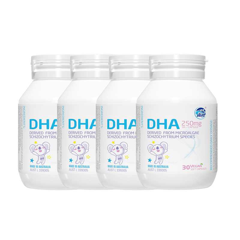 [30粒体验装]4瓶 澳乐乳 澳洲进口藻油DHA30粒/瓶 植物外壳