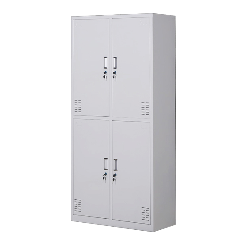 利特莱依更衣柜员工铁皮柜健身房宿舍储物柜带锁存包柜收纳柜钢制四门更衣柜