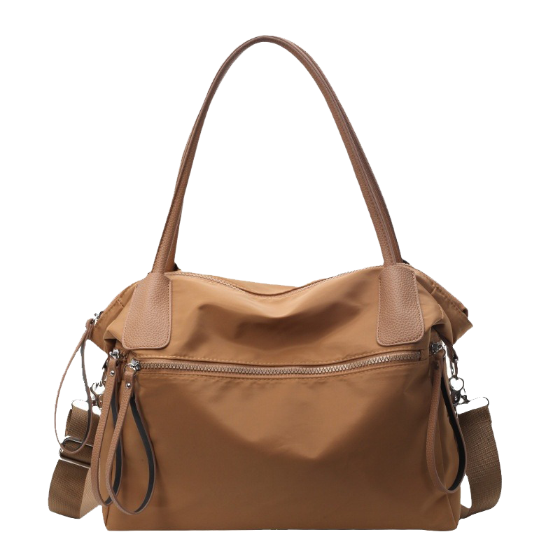 韩版尼龙布包包女2024新款简约休闲百搭托特包大容量单肩斜挎包