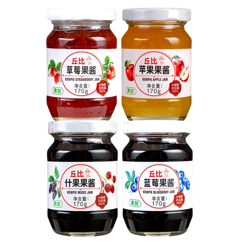 丘比(KEWPIE)丘比苹果酱170g*2 早餐面包水果酱 蛋糕酸奶冰淇淋DIY烘焙原料食材