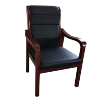 豪利特简约现代椅子办公椅会议椅橡胶木耳朵椅