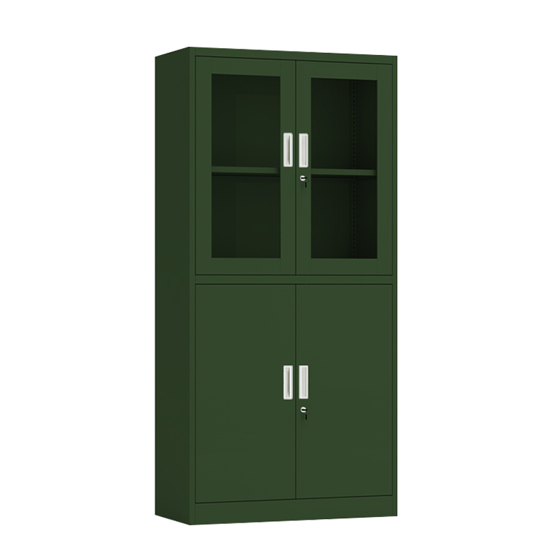豪利特绿色铁皮文件柜办公室档案柜资料柜财务凭证柜钢制办公柜加厚等器