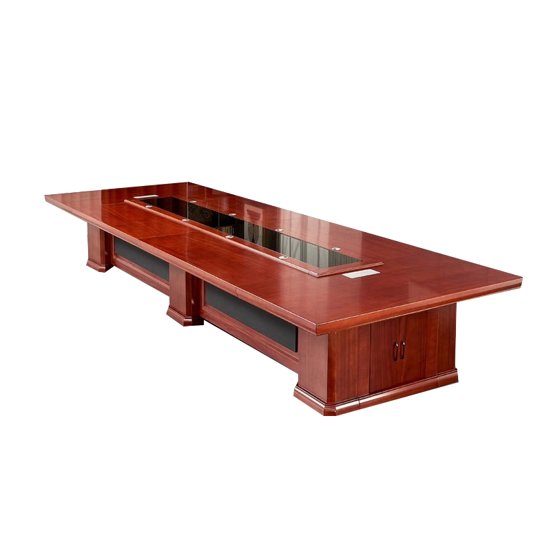 豪利特简约现代会议桌长桌办公家具工作台会议室长条桌办公桌椅组合1.8*0.9(米)