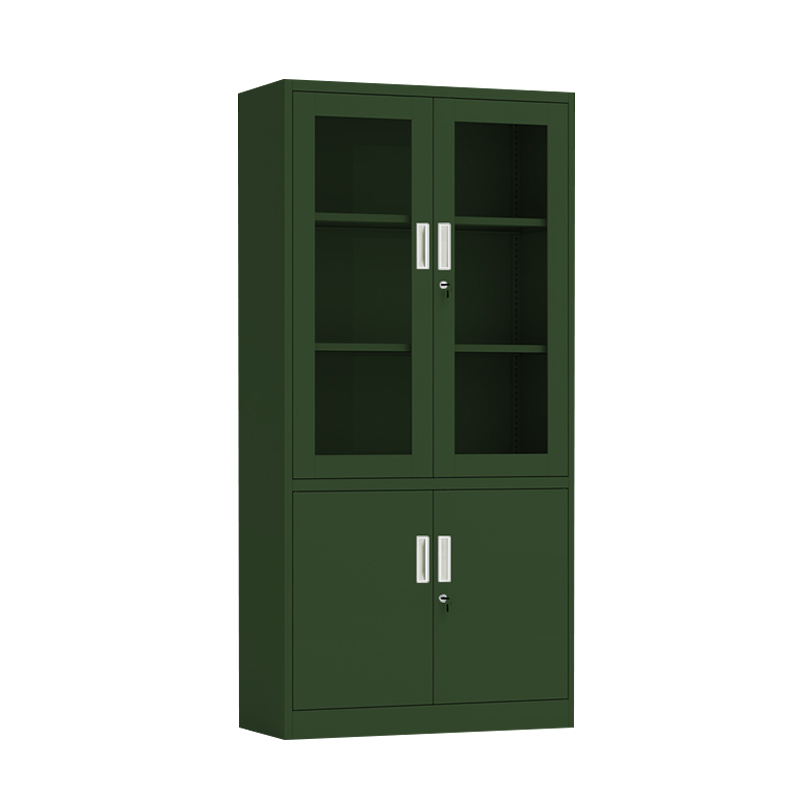 利特莱依绿色铁皮文件柜办公室档案柜资料柜财务凭证柜钢制办公柜子加厚大器械
