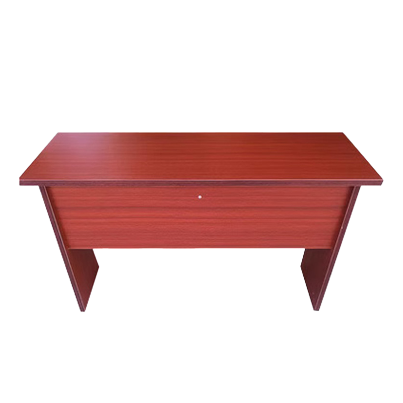利特莱依会议桌双人条桌培训移动小型长方形桌现代简约会议室条形桌1.2米免漆板红胡桃