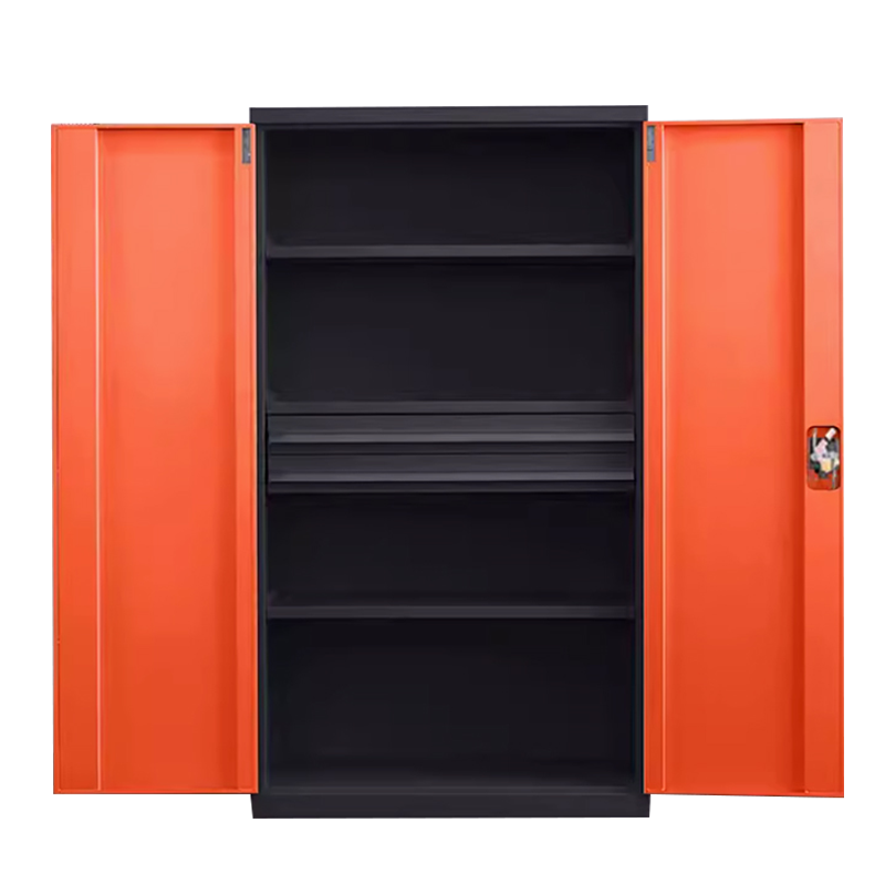 鑫升顺重型工具柜加厚物件工具储物柜工厂铁皮柜汽修厂零件收纳柜橘色四层二抽
