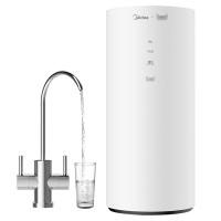 美的(Midea)智能净水器 家用厨下直饮大通量RO反渗透净水机MRC1882A-600G(花生600G)