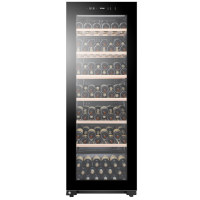 海尔(Haier)冰柜酒柜展示柜320升家用冷柜饮料一级能效商用避光窖藏酒柜带锁展示柜JC-320(BD)