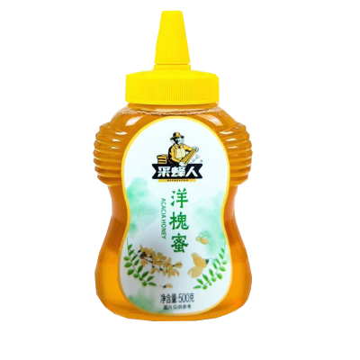 [2瓶装500g*2]采蜂人洋槐蜜500g*2天然野生土蜂蜜正宗深山农家自产蜜纯正香甜瓶装蜜苏宁宜品