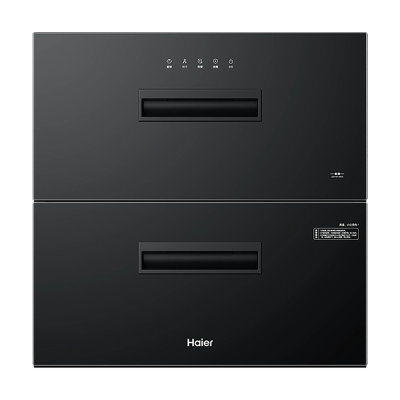海尔(Haier)消毒柜嵌入式 家用消毒碗柜 115L两门三层 紫外线+光波巴氏消毒 婴儿奶瓶 母婴消毒EB021