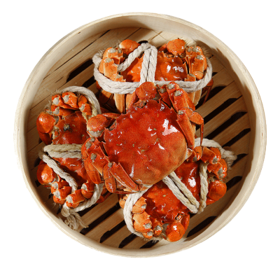 [活蟹]大闸蟹全母3.2两-3.5两 8只中秋礼盒 去绳足重精品活蟹河蟹鲜活苏州直发