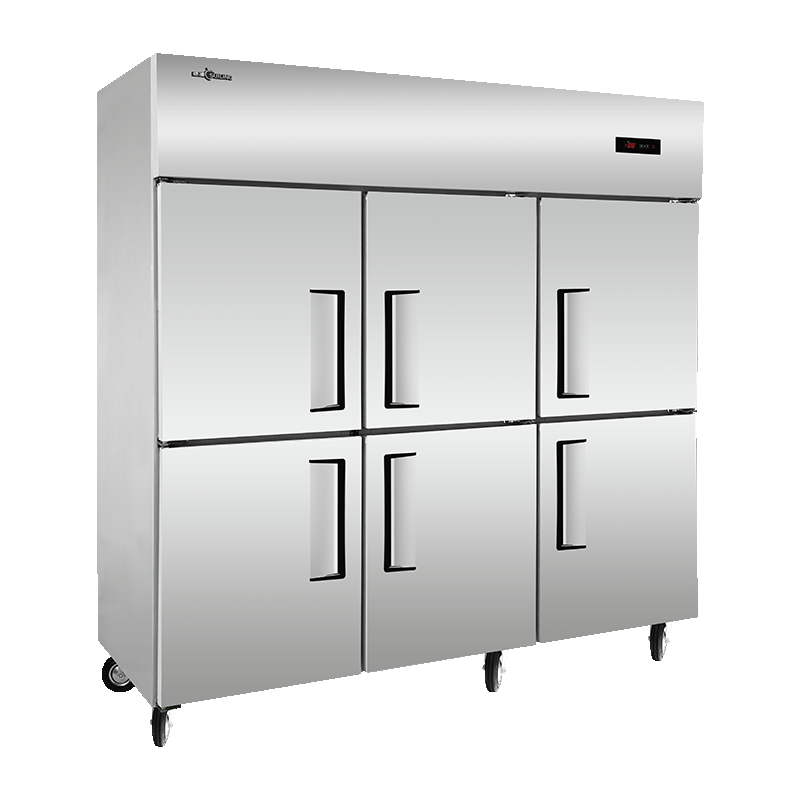 穗凌商用冰箱 铜管制冷厨房后厨冰柜 超大容量全冷冻不锈钢冷柜立式六门雪柜 Z1.6L6-E