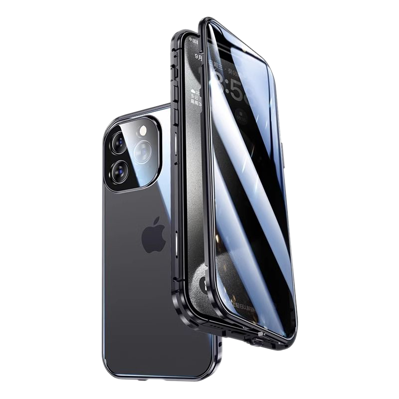 圣幻 苹果iPhone16手机壳16plus保护套苹果16promax双面壳全包磁吸壳金属防摔壳前后透明