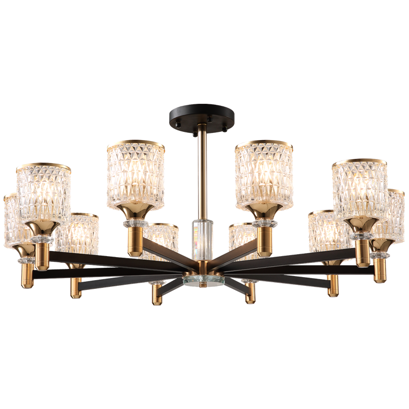 雷士照明[晶耀]现代简约轻奢仿水晶玻璃客厅灯具客厅主灯卧室灯吊灯