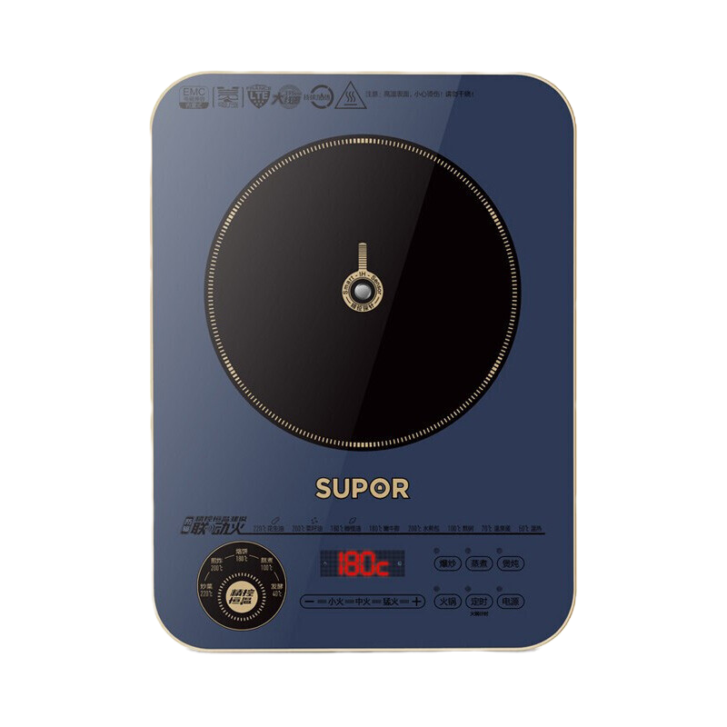 苏泊尔(SUPOR)电磁炉家用大功率大火力炒菜多功能小型火锅爆炒电磁炉汤锅+炒锅C22-ID31