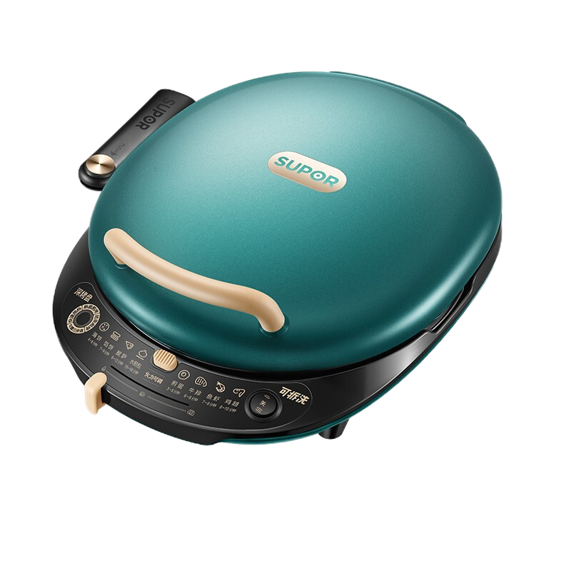 苏泊尔( SUPOR)电饼铛家用 双面加热煎饼铛煎烤机烙饼锅早餐机25mm加深烤盘滑控火力调节 JD30R827A
