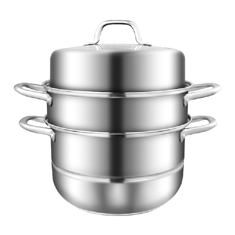 康巴赫四层可用304不锈钢蒸锅 上蒸下煮 炉灶通用 家用蒸馒头蒸鱼煲汤锅28cm