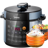 美的(Midea) 电压力锅5升双胆 智能预约双内胆压力煲一键排气MY-YL50Simple107 电高压锅